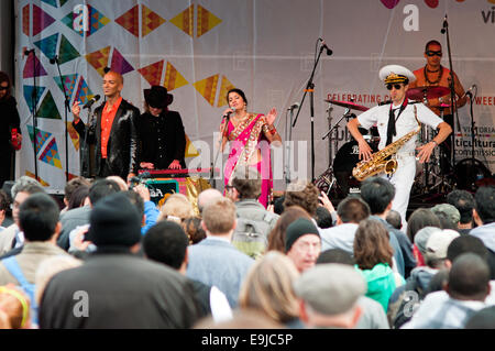 Pop Concert, 'Viva Victoria' Multicultural Festival, Federation Square, Melbourne, Victoria, Australia Stock Photo