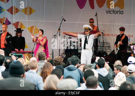 Pop Concert, 'Viva Victoria' Multicultural Festival, Federation Square, Melbourne, Victoria, Australia Stock Photo