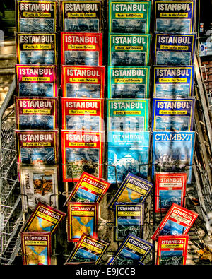 Istanbul, Turkey. 2nd Oct, 2004. A rack of guide books and maps of Istanbul at a newsstand In Istanbul, Turkey © Arnold Drapkin/ZUMA Wire/Alamy Live News Stock Photo