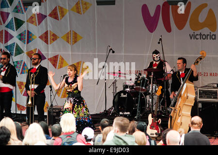 Pop Concert, 'Viva Victoria' Multicultural Festival, Federation Square, Melbourne, Victoria, Australia Stock Photo