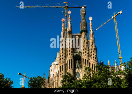 Passion facade, Basilica Sagrada Familia, by architect Antoni Gaudi, Barcelona, Catalonia, Spain Stock Photo