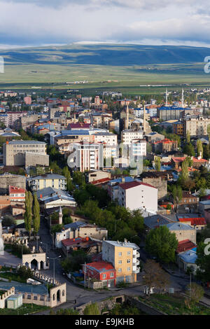 Townscape, view from citadel, Kars, Kars Province, Eastern Anatolia Region, Anatolia, Turkey Stock Photo