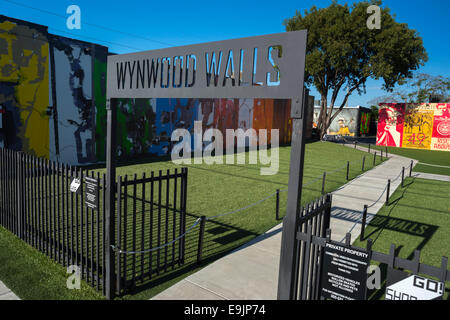 ENTRANCE SIGN WYNWOOD WALLS STREET ART CENTER WYNWOOD MIAMI FLORIDA USA