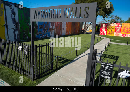 ENTRANCE SIGN WYNWOOD WALLS STREET ART CENTER WYNWOOD MIAMI FLORIDA USA