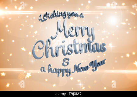 Composite image of merry christmas message Stock Photo