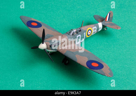 Airfix 1/72 scale model of a MkIa Supermarine Spitfire Stock Photo