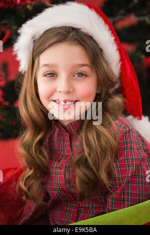 Festive little girl smiling at camera Stock Photo - Alamy