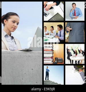 Collage of business people Stock Photo