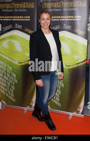 Super Juice Me! - UK film premiere held at the Odeon West End - Arrivals.  Featuring: Gemma Atkinson Where: London, United Kingdom When: 26 Apr 2014 Stock Photo