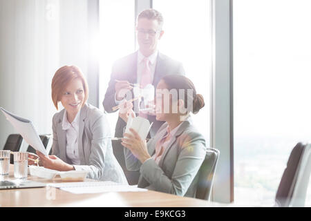 Business people having lunch break Stock Photo