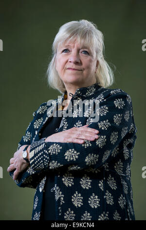 English journalist and writer Polly Toynbee appears at the Edinburgh International Book Festival. Stock Photo