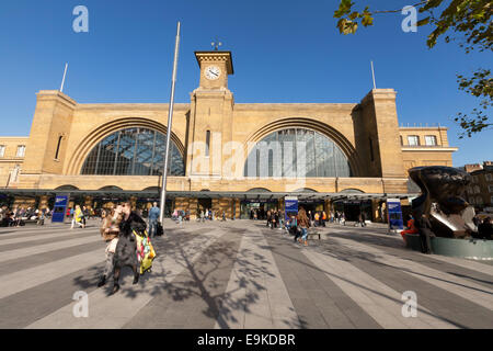 London Kings Cross railway station exterior, London England UK Stock Photo