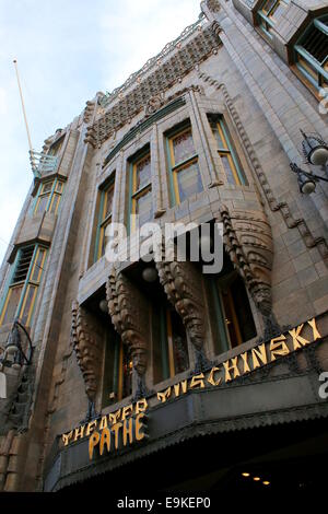 Facade of Pathé Tuschinski, an Art Nouveau film theater in Amsterdam, Netherlands, location of IDFA film festival November 2015 Stock Photo