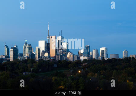 A view of downtown Toronto at Dusk Stock Photo