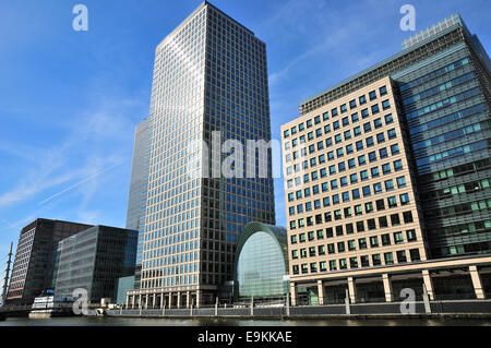 Buildings at Canary Wharf on the Isle of Dogs, London UK Stock Photo