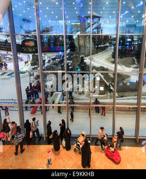 Dubai, United Arab Emirates - October 8, 2014: Ski Dubai inside the Mall of the Emirates in Dubai, UAE. Stock Photo