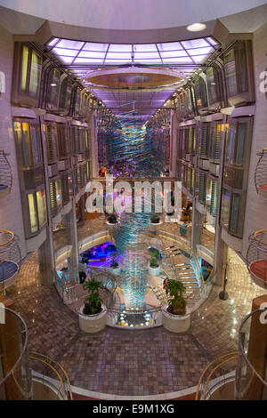 Inside view of the Independence of the Seas Royal Caribbean cruise ship. Stock Photo