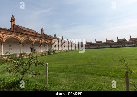 Certosa di Pavia monastery cell Grand Cloister Stock Photo