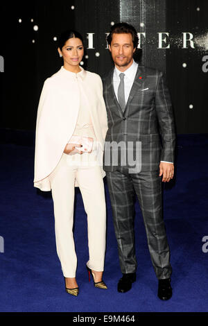 London, UK. 29th Oct, 2014. Matthew  McConaughey & Camila Alves attend the UK Premiere of INTERSTELLAR at the Odeon Leicester Square London 29th October 2014. Credit:  Peter Phillips/Alamy Live News Stock Photo
