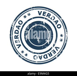 Verdao stadium in Brazil grunge stamp isolated on a white background. Stock Photo