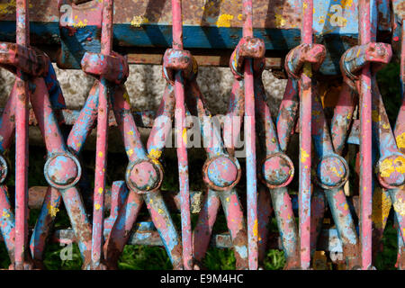 Detail of old farm machinery in Somerset, UK Stock Photo