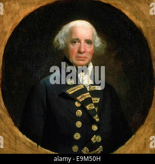 British Admiral Richard Howe Stock Photo