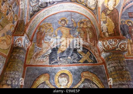 Frescoes in the Dark Church or Karanlık Kilise, Göreme Open Air Museum, or Göreme Açık Hava Müzesi, Göreme National Park Stock Photo