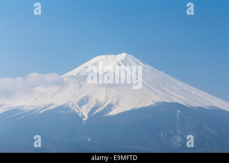 Scenic view of Mount Fuji against clear blue sky Stock Photo