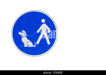 to walk a dog on a leash Stock Photo