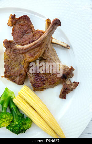 Grilled Lamb steak Stock Photo