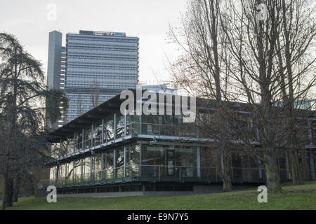 UN-campus with Langer Eugen, Bonn, Germany Stock Photo