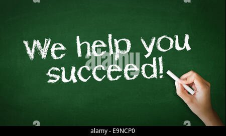 We help you succeed Chalk Illustration Stock Photo