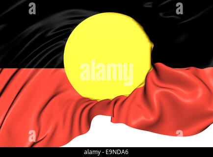 Australian Aboriginal Flag Stock Photo