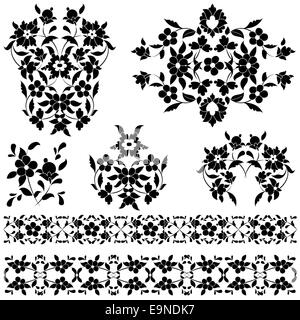 elegant pattern black and white Stock Photo