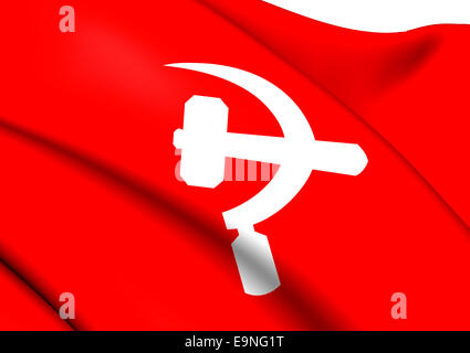 South Asian Communist Flag Stock Photo