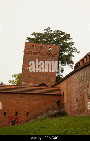 The Leaning Tower is  the most attractive and famous tower in Toruń, Poland. The Leaning Tower was a typical fortified tower, bu Stock Photo