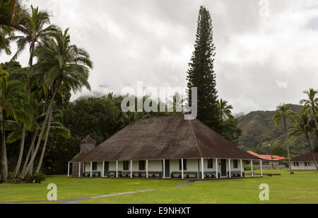 Waioli Huiia Mission Hall in Hanalei Kauai Stock Photo