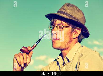 Smoking man Stock Photo