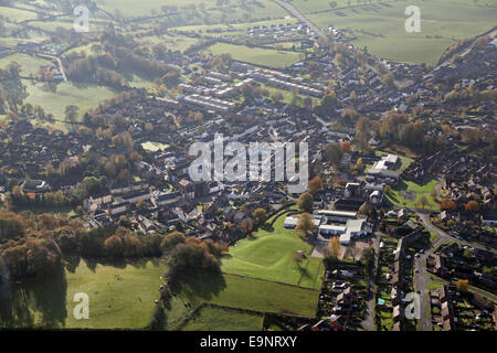 aerial view of Brampton village near Carlisle, Cumbria, UK Stock Photo