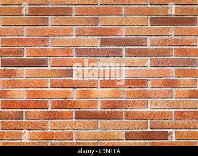 Seamless background texture of new red brick wall Stock Photo