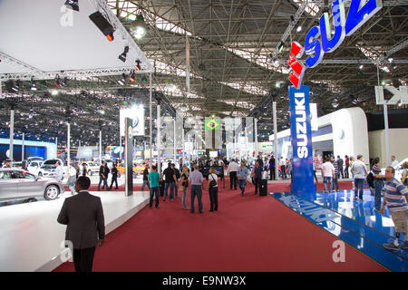 Sao Paulo, Brazil. 30th October, 2014. Vehicles exhibition, during the 28th Sao Paulo International Automobile Show official inauguration day, held at Anhembi Exhibition Hall on this Thursday (30) afternoon, in Sao Paulo, Brazil. Credit: Andre M. Chang/Alamy Live News Stock Photo