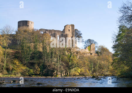 Fortress at Barnard Castle above the river Tees, north east England, UK Stock Photo