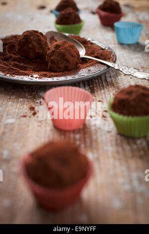 Chocolate pralines Stock Photo