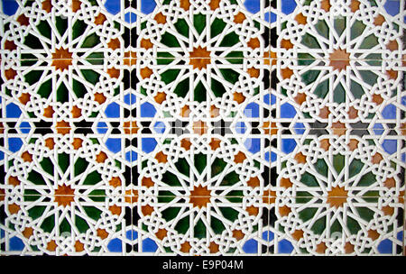 Nice detail of an islamic mosaic floor. Stock Photo