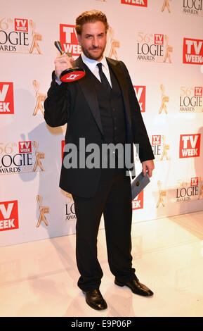 2014 TV Week Logie Awards held at Crown Casino - Press Room  Featuring: Lachy Hulme Where: Melbourne, Australia When: 27 Apr 2014 Stock Photo