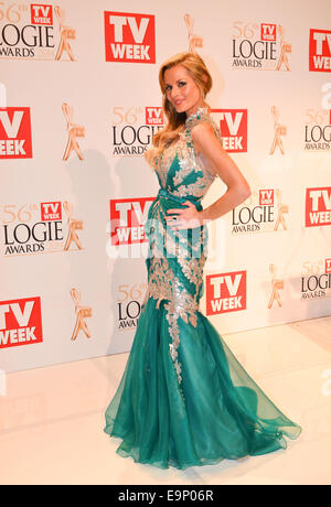 2014 TV Week Logie Awards held at Crown Casino - Press Room  Featuring: Madeleine West Where: Melbourne, Australia When: 27 Apr 2014 Stock Photo