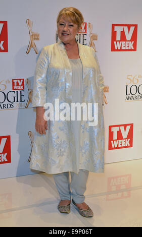 2014 TV Week Logie Awards held at Crown Casino - Press Room  Featuring: Noni Hazlehurst Where: Melbourne, Australia When: 27 Apr 2014 Stock Photo