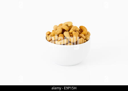 Cashews on white background Stock Photo