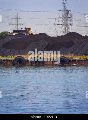 Coal used to generate electricity for Detroit area Stock Photo