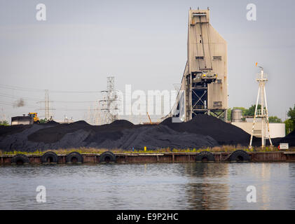 Coal used to generate electricity for Detroit area Stock Photo